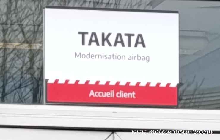 centre de correction des airbags Takata à l'usine Stellantis de Poissy