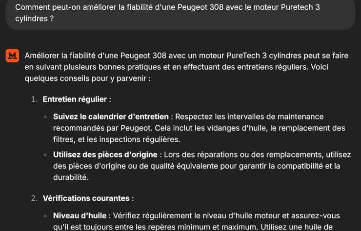 questions à l'intelligence artificielle Mistal.ai