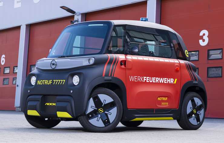 Opel Rocks-e électrique pour les pompiers de l'usine de Russelheim
