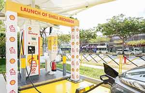 Des bornes de recharge dans les stations service Shell