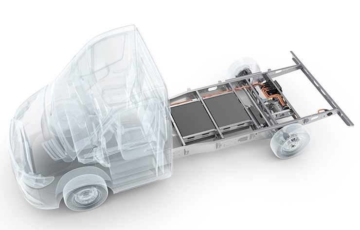 Chassis électrifié d'Al-Ko et de Huber Automotive