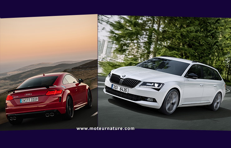 Audi TTS et Skoda Superb Combi