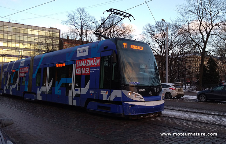 Un tramway à Riga