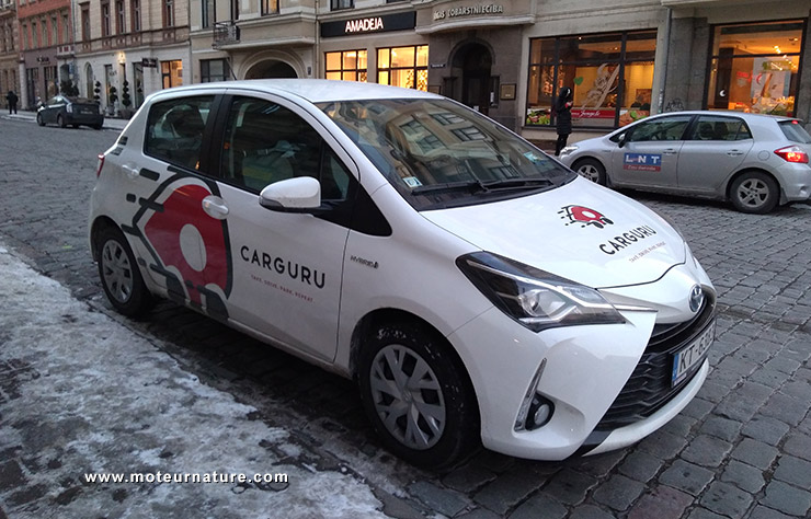 Une voiture d'autopartage de Carguru