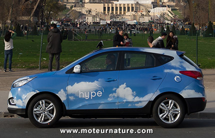 Taxi Hyundai à hydrogène