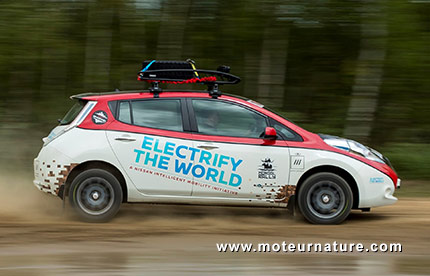 Nissan Leaf au Mongol Rally