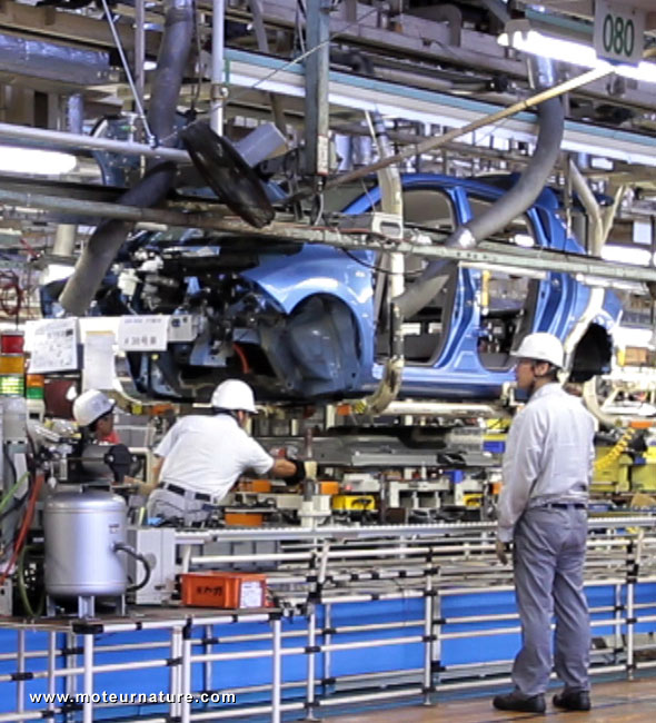 Nissan Leaf en production à Oppama