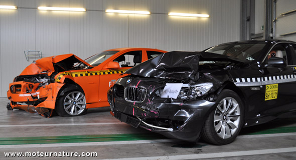 BMW, crash-test avec freinage